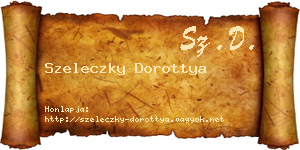 Szeleczky Dorottya névjegykártya