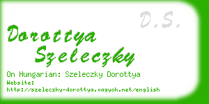 dorottya szeleczky business card